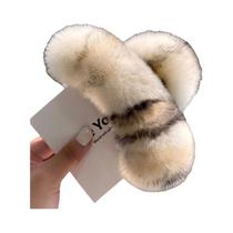 Presilhas De Cabelo Grandes De Pelúcia Com Pelo Sintético Para Cabelos Grossos, Elegantes, Cor