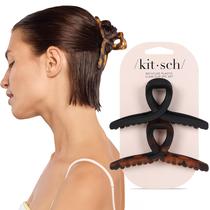 Presilhas de Cabelo Kitsch Grande Laço Fosco de Plástico 2 Unidades Presilhas de Cabelo Kitsch Grande Laço Fosco de Plástico 2 Unidades