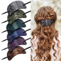 Presilhas de cabelo Noverlife Leather Square Shape, conjunto de 6 peças para mulheres Presilhas de cabelo Noverlife Leather Square Shape, conjunto de 6 peças para mulheres