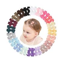 Presilhas De Cabelo Sólidas Com Laço De 1,57 Polegadas Para Meninas, 40 Peças, Mini Grampos De Presilhas De Cabelo Sólidas Com Laço De 1,57 Polegadas Para Meninas, 40 Peças, Mini Grampos De