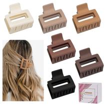 Presilhas de cabelo tipo garra Cobinaan retangulares médias para mulheres (6 unidades)