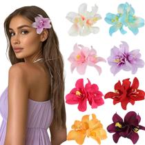 Presilhas de Cabelo VRbeatter 8pcs Conjunto Boêmio com Flores Havaianas Presilhas de Cabelo VRbeatter 8pcs Conjunto Boêmio com Flores Havaianas