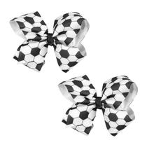 Presilhas de Cabelo XIELIME Laços de Fita de Futebol 11 x 8 cm