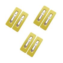 Presilhas de Cabelo Xinjincang Amarelo Fosco - Kit com 6 - Fivela Quadrada Presilhas de Cabelo Xinjincang Amarelo Fosco - Kit com 6 - Fivela Quadrada