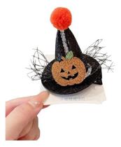 Presilhas Enfeite Cabelo Festa Halloween Mini Chapéu Bruxa