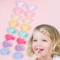 Presilhas Infantil Coração Laço Grampos de Cabelo Bebê