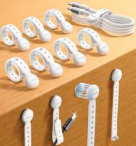 Presilhas Magnéticas de Silicone JOYROOM - 12 Peças (Brancas) Presilhas Magnéticas de Silicone JOYROOM - 12 Peças (Brancas)