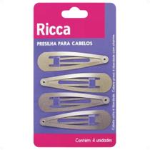 Presilhas Para Cabelos Belliz Ricca Tic Tac Metallic Blonde Cód. 1765