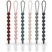 Presilhas para Chupeta de Silicone Slotic, Kit com 6, Livre de BPA, para Dentição Presilhas para Chupeta de Silicone Slotic, Kit com 6, Livre de BPA, para Dentição