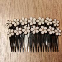 Presilhas pente de Cabelo perolado strass par Kit Elegante e Charmoso