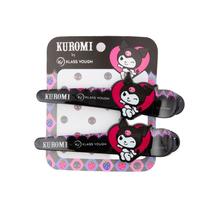 Presilhas Tic tac Kuromi para Cabelos Preta com 2 Unidades Klass Vough