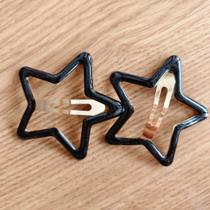 Presilhas tik-tak Infantis Estrela Colorida Grande 6cm moda tiktok