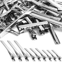 Presilhas tipo jacaré PHSZZ 70 peças de metal prateadas para laços de cabelo