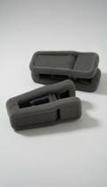 Presilhas Veludo para Cabides Cinza - Kit 30 Unidades