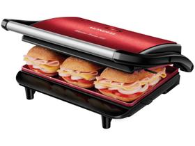 Press Grill Master Press Mondial Vermelho e Inox 1000W PG-01-RC