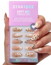 Press On Nails Bartbox Almond 3D Pearl Leopard para mulheres Press On Nails Bartbox Almond 3D Pearl Leopard para mulheres
