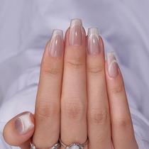 Press On Nails Bartbox Cat Eye French Tip Short Coffin