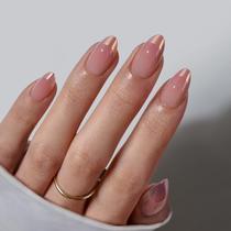 Press On Nails Bartbox Chrome French Tip Ammond Short