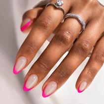 Press On Nails Bartbox Hot Pink Ammond French Tip Gel