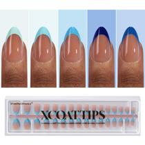 Press On Nails Bartbox Nails XCOATTIPS French Tip Blue