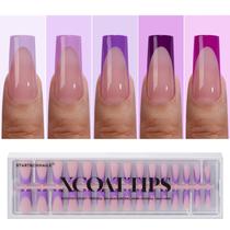 Press On Nails Bartbox Nails XCOATTIPS Purple French Tip Press On Nails Bartbox Nails XCOATTIPS Purple French Tip
