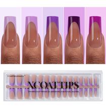 Press On Nails Bartbox Nails XCOATTIPS Purple French Tip