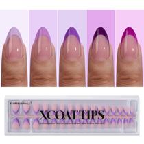 Press On Nails Bartbox Nails XCOATTIPS Purple French Tip
