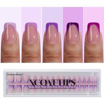 Press On Nails Bartbox Nails XCOATTIPS Purple French Tip