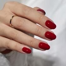 Press On Nails Bartbox Short Red Gel Fall com cola para unhas 16s