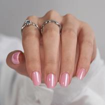 Press On Nails Bartbox Short Square Pink Chrome Lotus Glazed Press On Nails Bartbox Short Square Pink Chrome Lotus Glazed