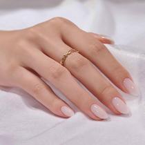 Press On Nails Bartbox White Short Soft Soft Shape em forma de amêndoa