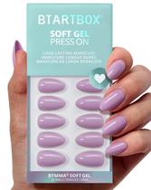 Press On Nails Battbox Ammond Lavender Purple Short para mulheres Press On Nails Battbox Ammond Lavender Purple Short para mulheres