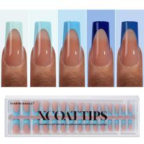 Press On Nails Btartbox Nails XCOATTIPS French Tip Blue 150 unidades Press On Nails Btartbox Nails XCOATTIPS French Tip Blue 150 unidades