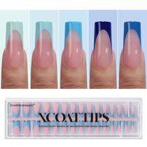 Press On Nails Btartbox Nails XCOATTIPS French Tip Blue 150 unidades