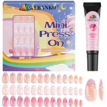 Press on Nails EBANKU Kids 78 peças com cola para unhas de 6 a 12 anos Press on Nails EBANKU Kids 78 peças com cola para unhas de 6 a 12 anos