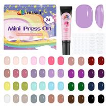 Press on Nails EBANKU Kids Short Glossy 24 cores 576 unidades