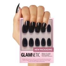 Press On Nails Glamnetic Boba Opaque Black Short Ammond
