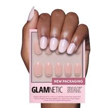 Press On Nails Glamnetic Silver Belle Short Round Natural Press On Nails Glamnetic Silver Belle Short Round Natural