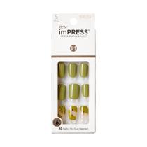 Press On Nails Impress 'Before Sunrise', verde, tamanho curto