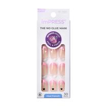 Press-On Nails Impress 'Ditto' em formato oval curto francês