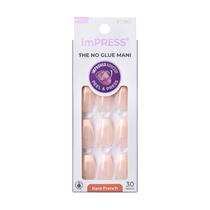 Press-On Nails Impress em formato de caixão médio francês genuíno”