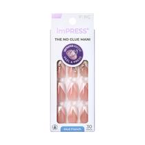 Press-On Nails Impress 'Glimpse' em forma de caixão médio francês