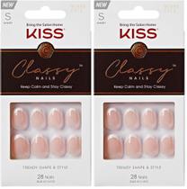 Press-On Nails KISS Classy Nails branco claro em formato oval curto