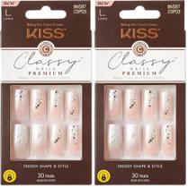 Press On Nails KISS Classy Premium 'Stunning! ' Estilo francês Press On Nails KISS Classy Premium 'Stunning! ' Estilo francês