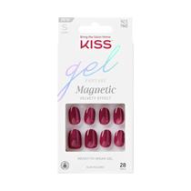 Press-On Nails KISS Gel Fantasy 'Set Us Free' vermelho com cola