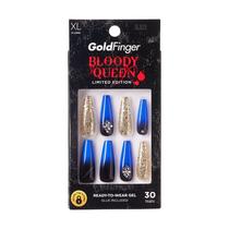 Press-On Nails KISS GoldFinger Bloody Queen Edição Limitada