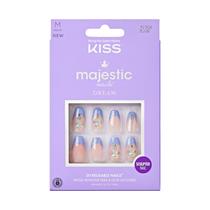 Press-On Nails KISS Majestic 'The Queen' azul claro médio