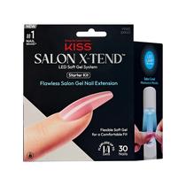 Press-On Nails KISS Salon X-tend com cola para unhas e lâmpada LED