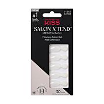 Press-On Nails KISS Salon X-tend 'Keep It' em branco claro