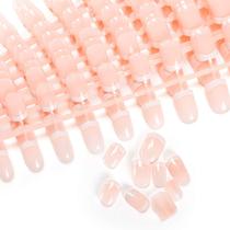 Press On Nails LIARTY French Tip Short 240 unidades com estojo rosa